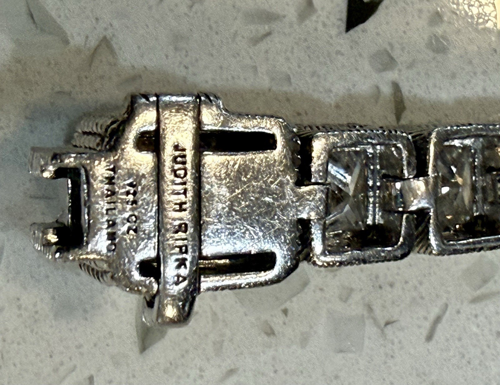 Judith Ripka Princess Cut Diamonique Sterling Silver Tennis Bracelet Size 7