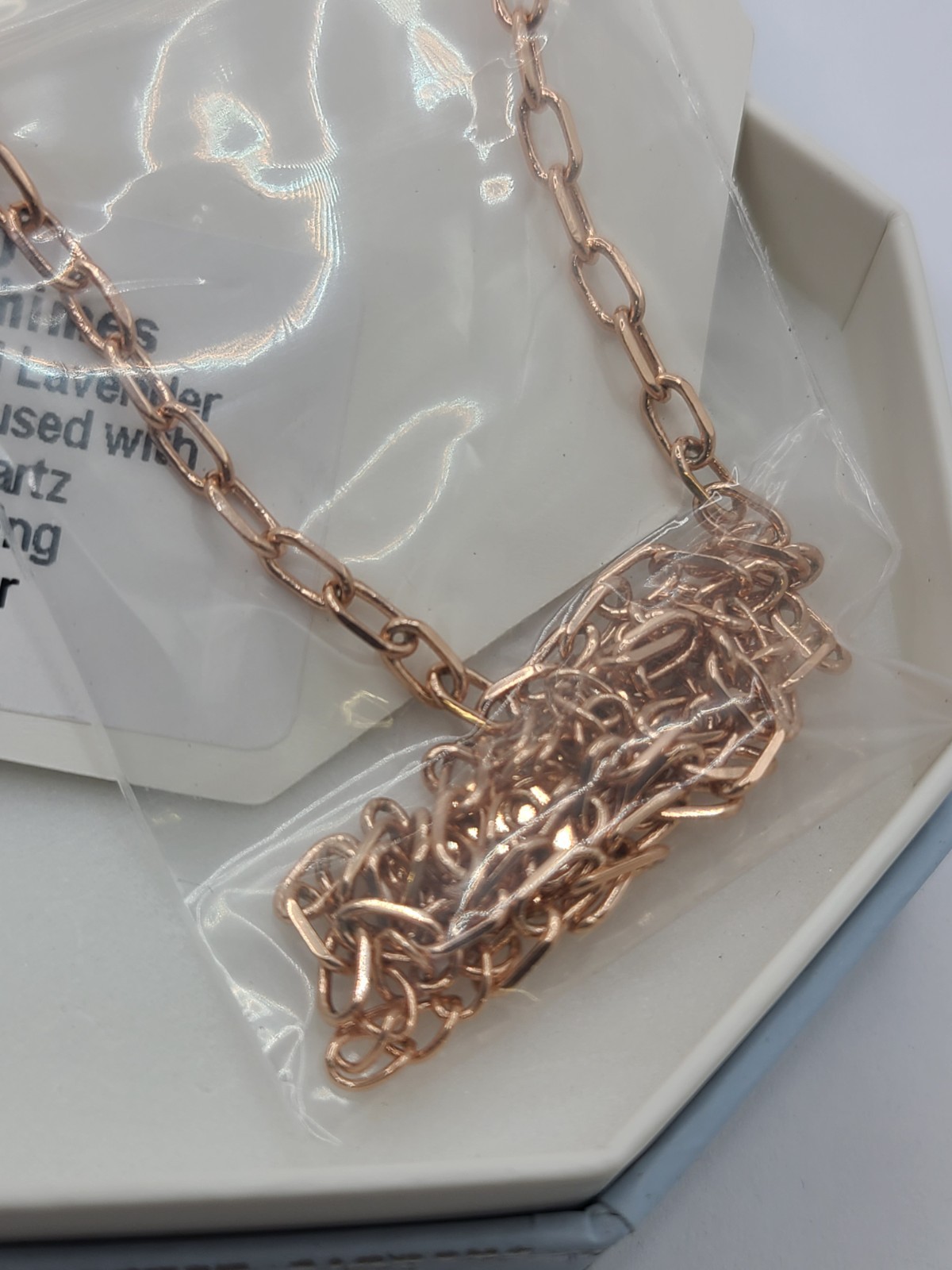Bomb Party Necklace “Dreamt In Windchimes” Lavender Amethyst + Quartz Rose Gold