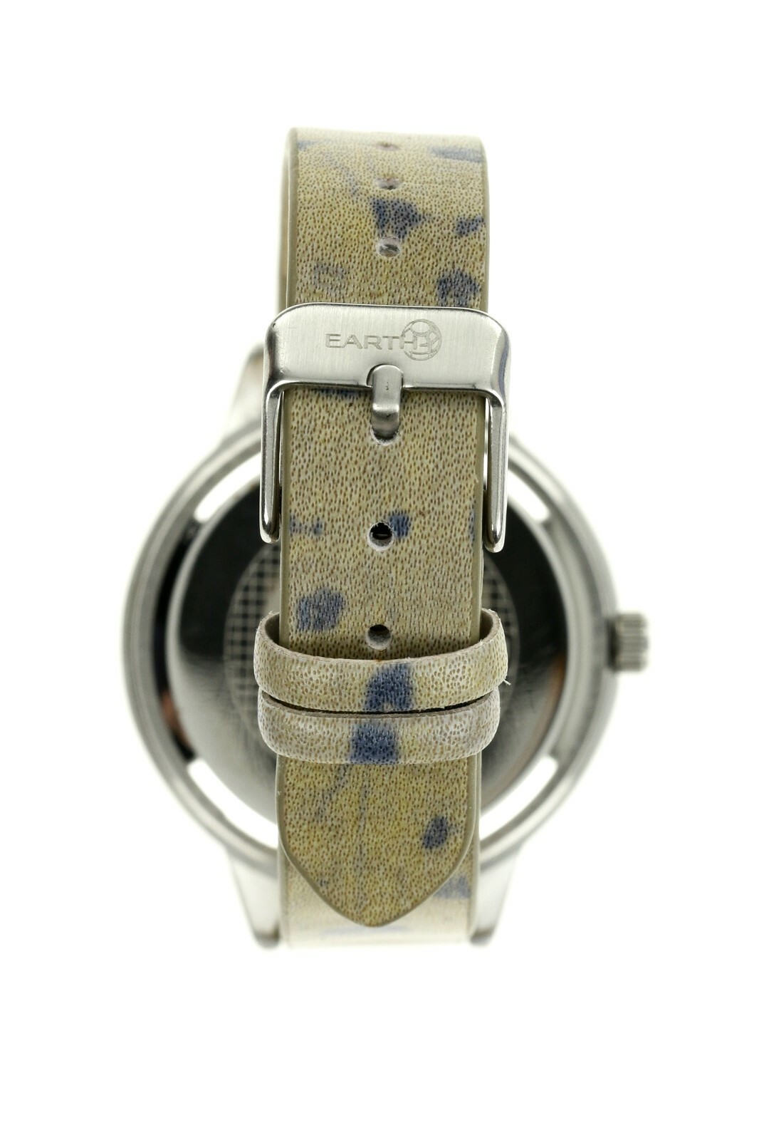 EARTH WOOD Womens Autumn Dark Brown Leather Strap 38mm Watch 133655