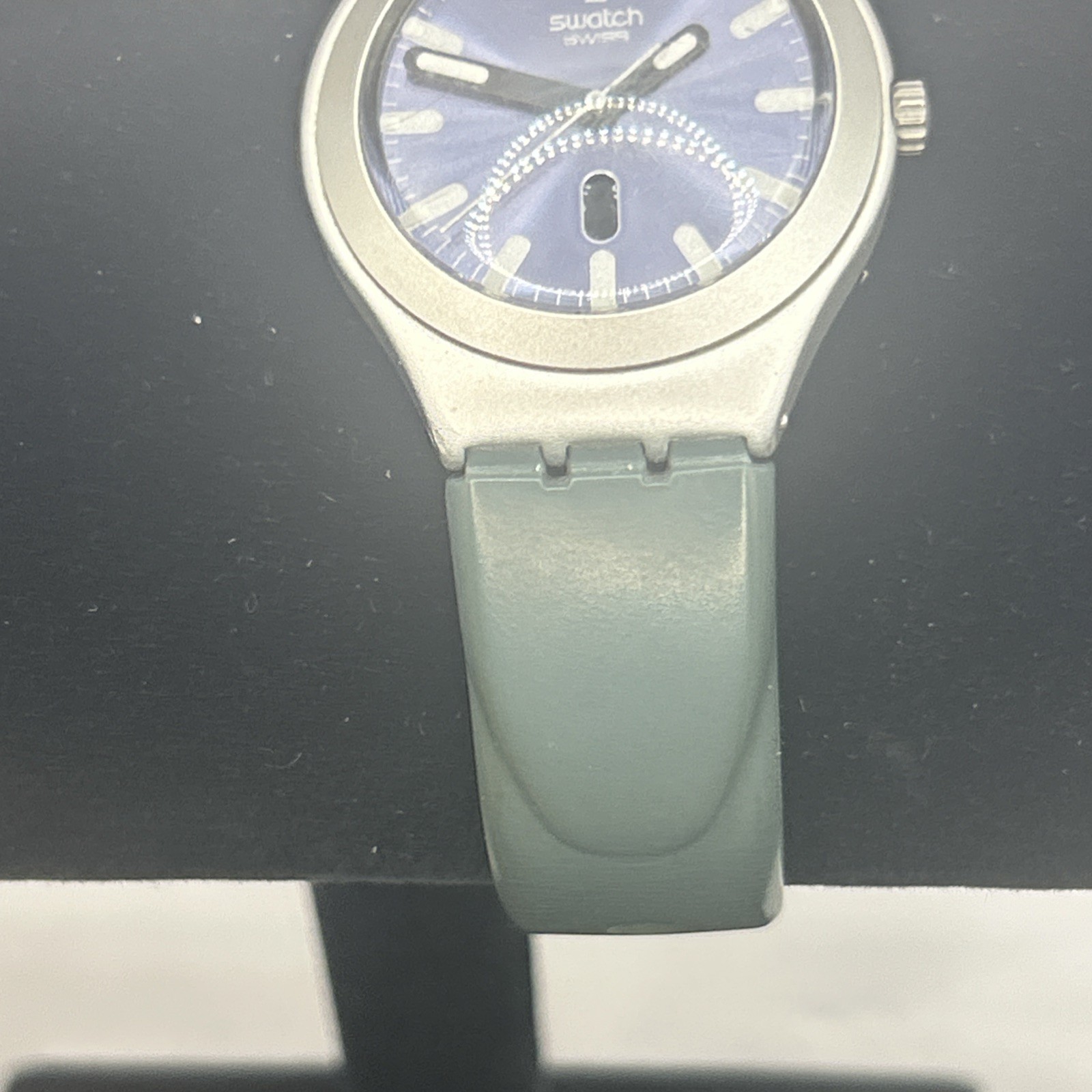 Vintage Swatch Irony Big Extrados Blue Dial Aluminum Watch YGS7011 AG2000 Swis