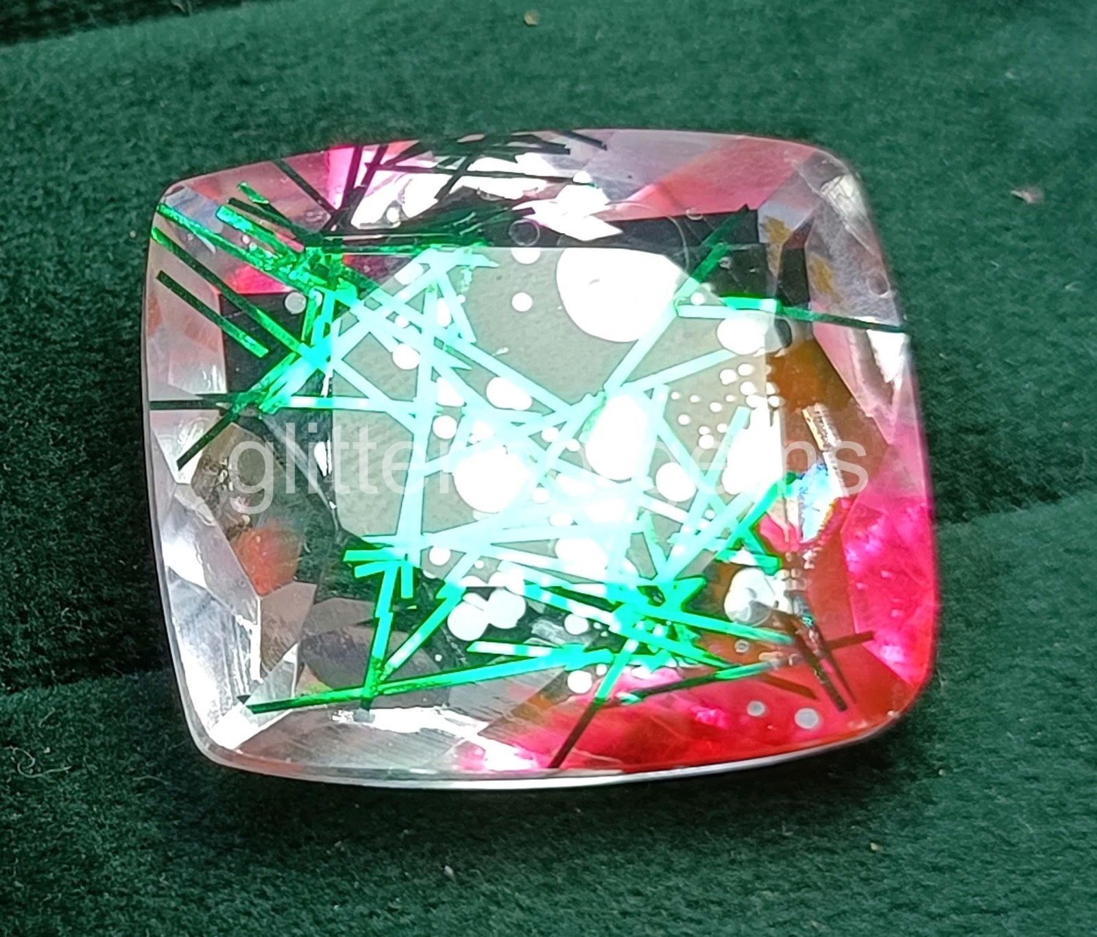 65.95 Ct Cushion BI Color Quartz Transparent IGL Certified Loose Gemstone 5AOQ