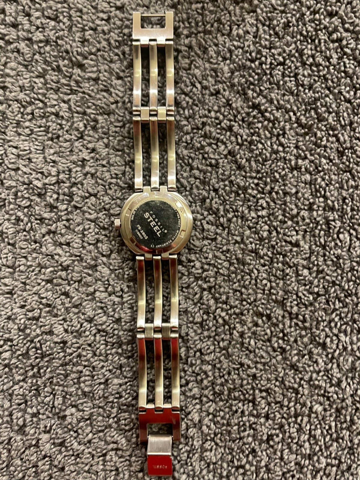 Fossil Steel FS-2603 Solid Stainless Steel Quartz Analog Ladies Watch Sz. 6 1/4″