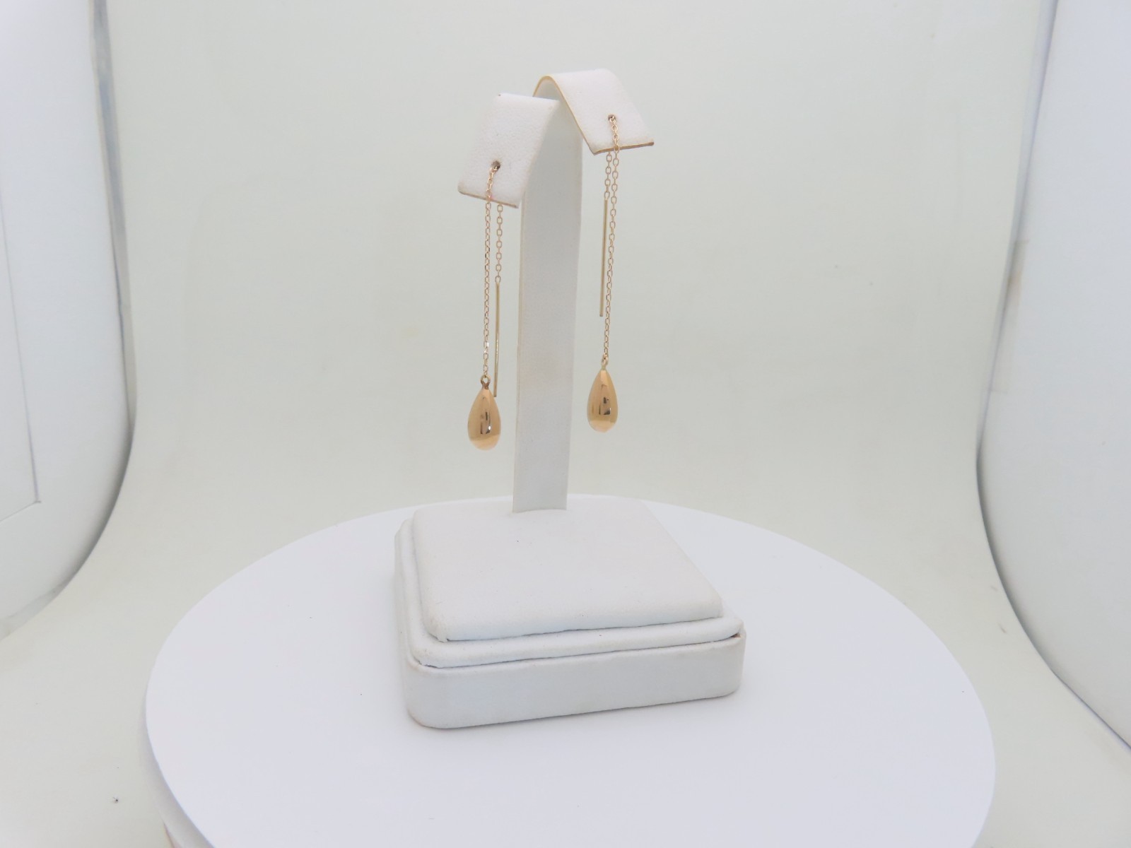 Gold Earrings 14k Solid Gold Threader Earrings Dangle Sexy Womens Jewelry E318