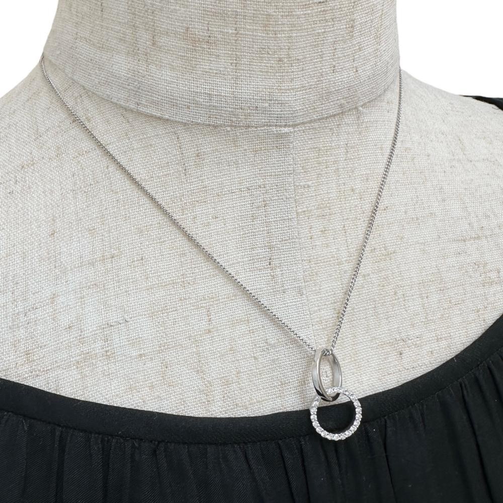 Vendome Aoyama diamond 0.27ct in total Pendant top K18WG white gold 2.7g Women