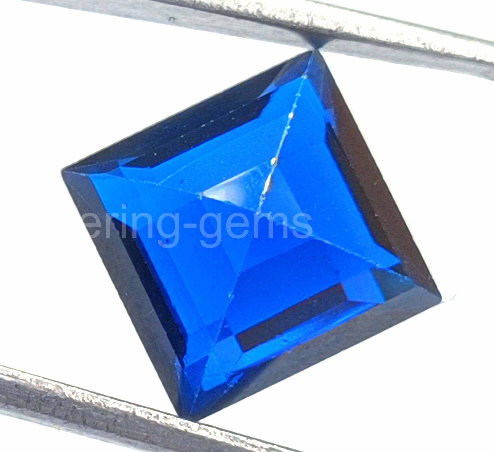 4.05 Carat Natural Blue Sapphire Princess Cut Certified Flawless Gemstone 5ADX