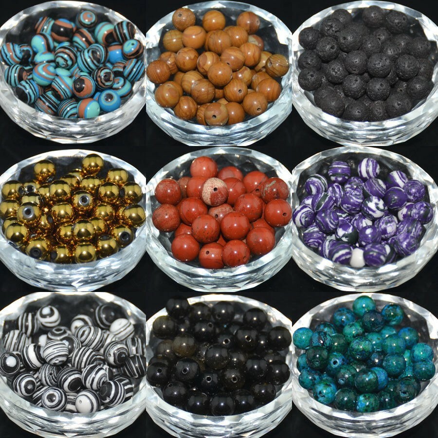 Wholesale Natural Gemstone Round Spacer Loose Beads 4MM 6MM 8MM 10MM 12MM