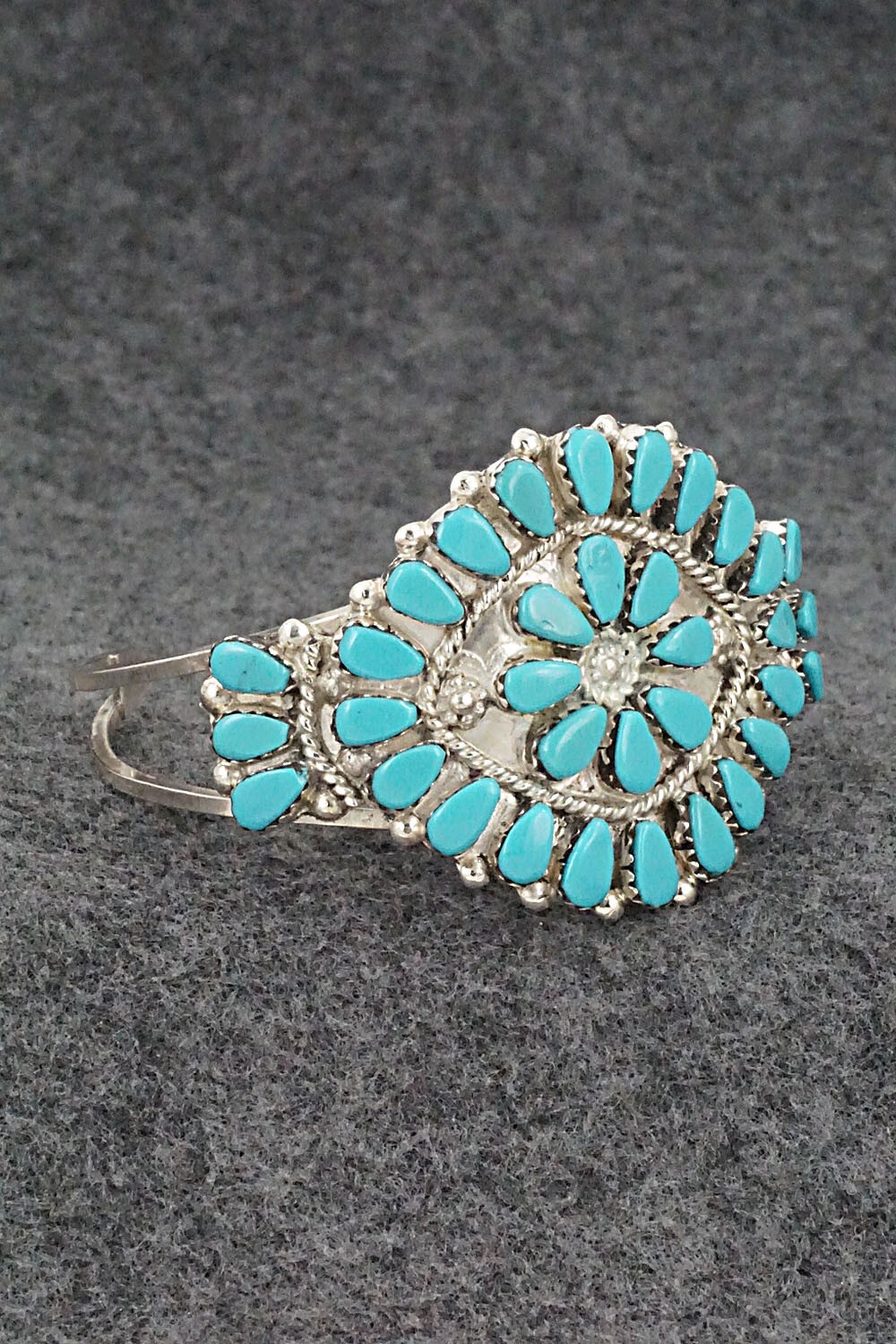 Turquoise & Sterling Silver Bracelet – Evangeline Tsabetsaye