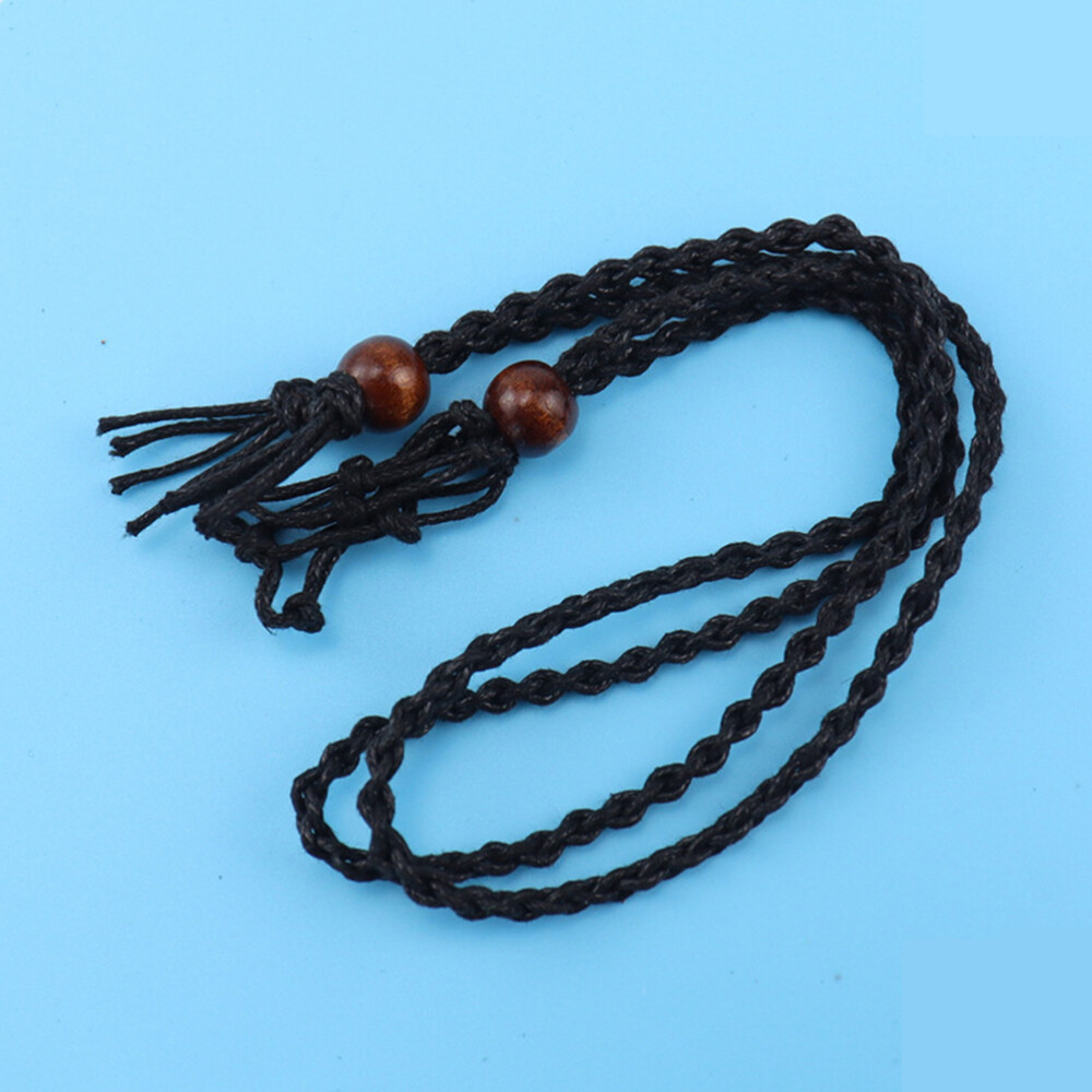 6PCS Cord Stone Necklace Holders Woven Stone Holder Crystal Necklace Holders