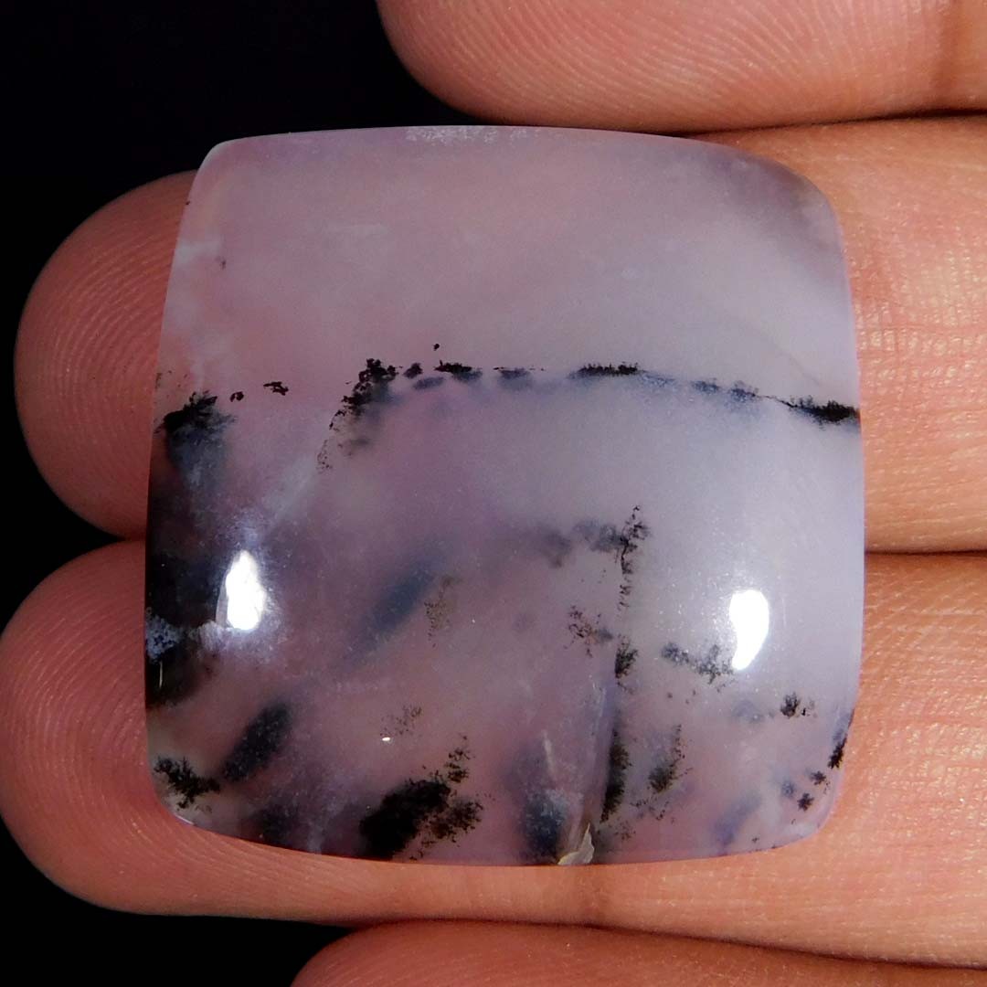 42.60Cts Natural Gorgeous Dendritic Opal Cushion Cabochon Reiki Healing Gemstone