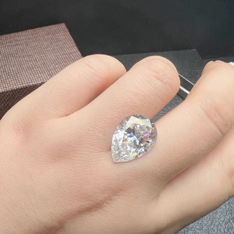 0.35-5ct Pear Cut Moissanite Loose GRA VVS1 D Color 1-3pcs for Jewelry Making