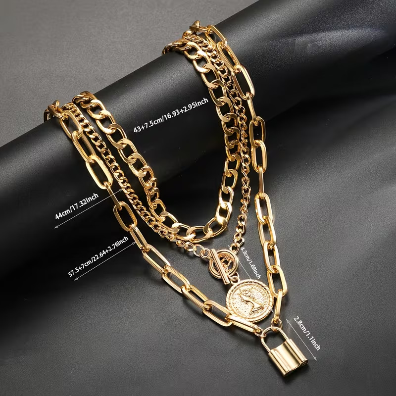 3pcs. Renaissance Gothic-vintage Inspired Chains- Item# 3009