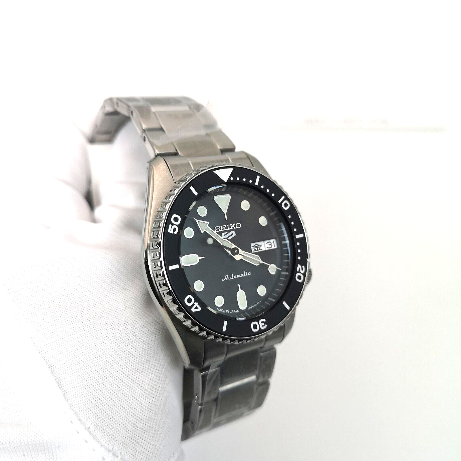 SEIKO 5 Sports SBSA225 Black Automatic Mechanical Diver Men’s Watch New in Box