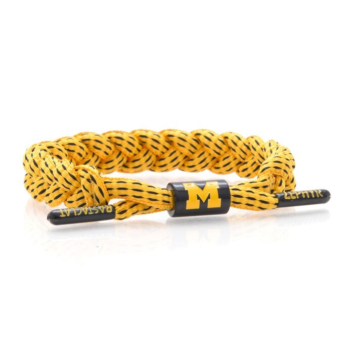 Brand New RASTACLAT Zephyr Michigan Wolverines Pride Shoelace Bracelet