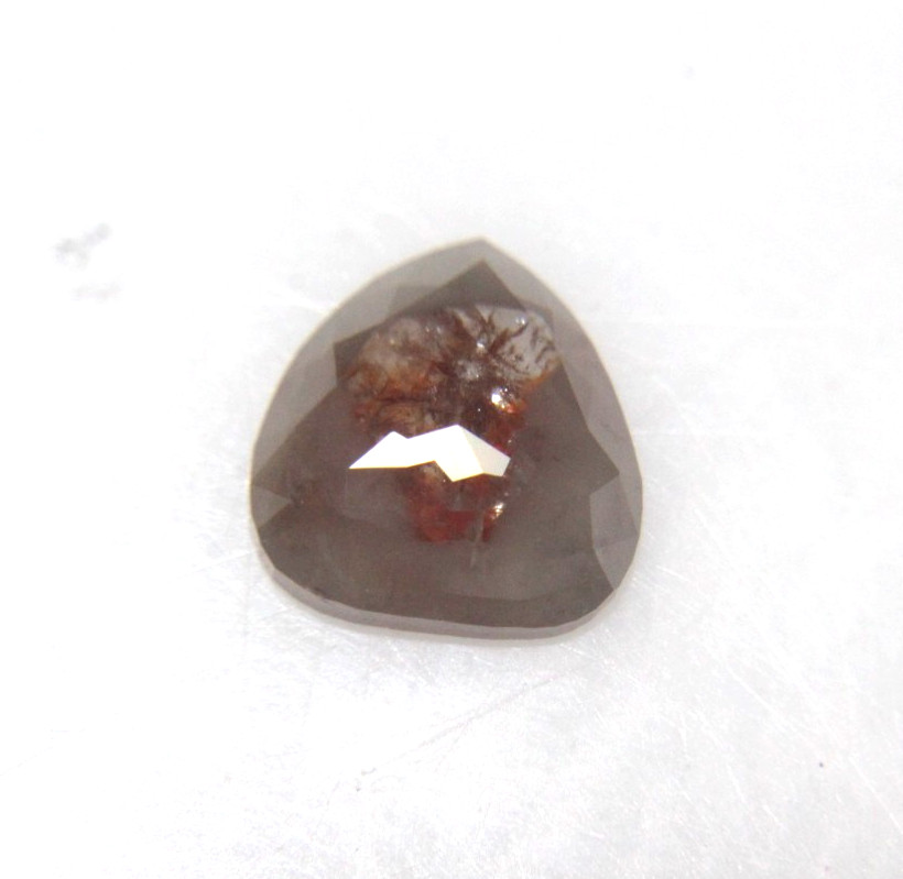 1.37Cts Pear Shape Gray Color Rose Cut Natural Real Diamond 7.84×7.36×2.60 MM