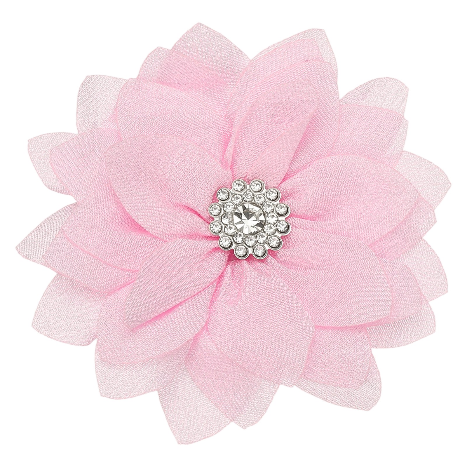Flower Brooch Pin, Hair Flower Clips Floral Brooch for Women Clothes Light Pink