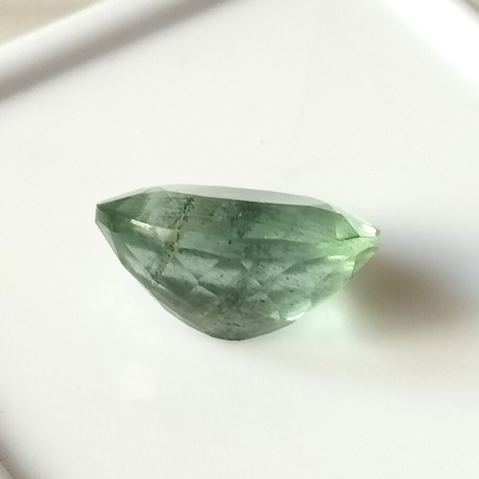 5.85 Carat Natural Greenish Blue Aquamarine Faceted Oval Gemstone 13.8X10.3 mm