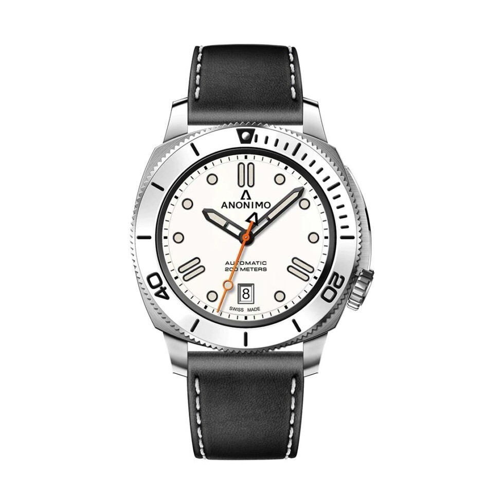 Anonimo Nautilo 42mm White Dial Automatic Dive Watch Authorized dealer
