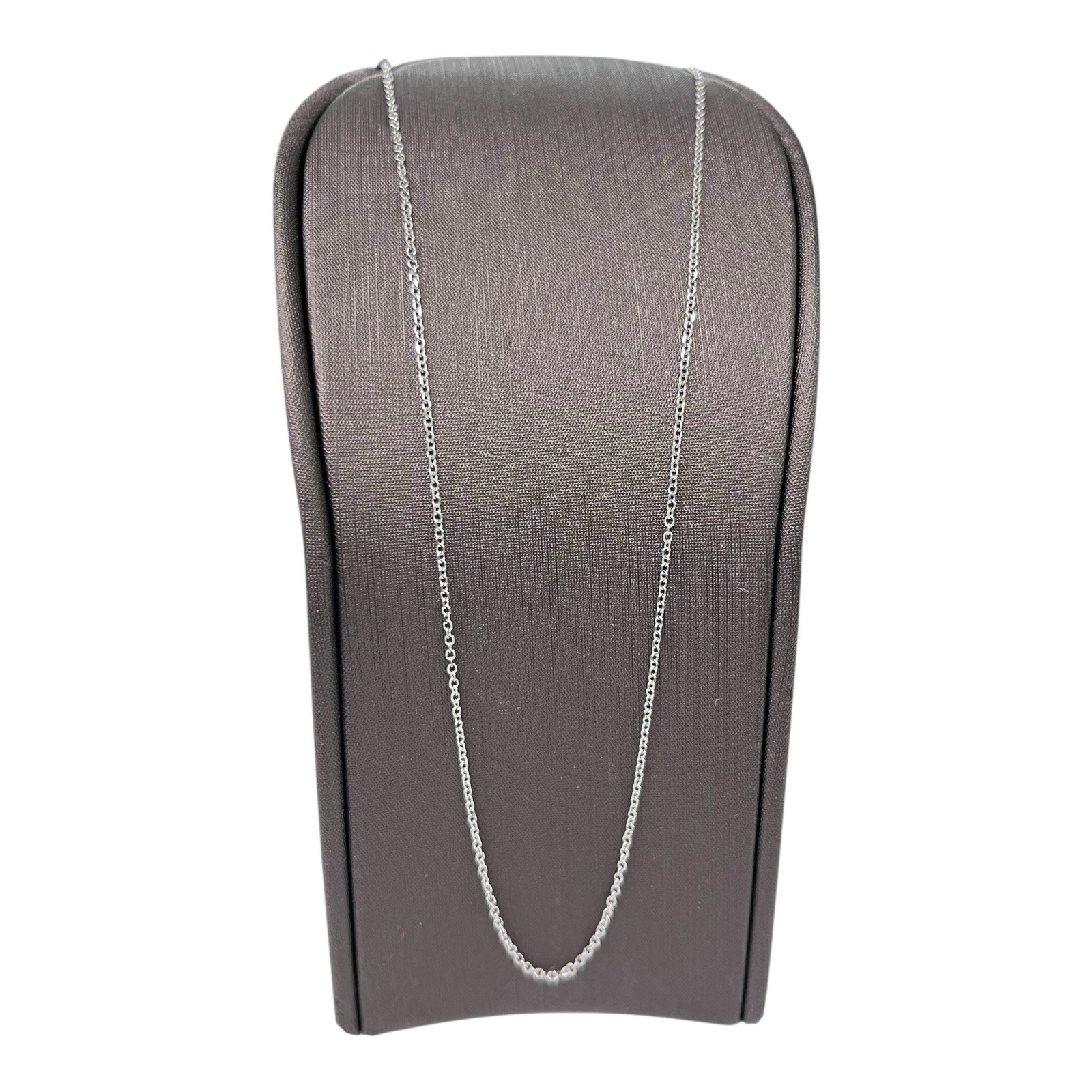 18ct 18K White Gold Italian Fine Cable Link Chain Necklace 1.35 Grams 46.5cm New