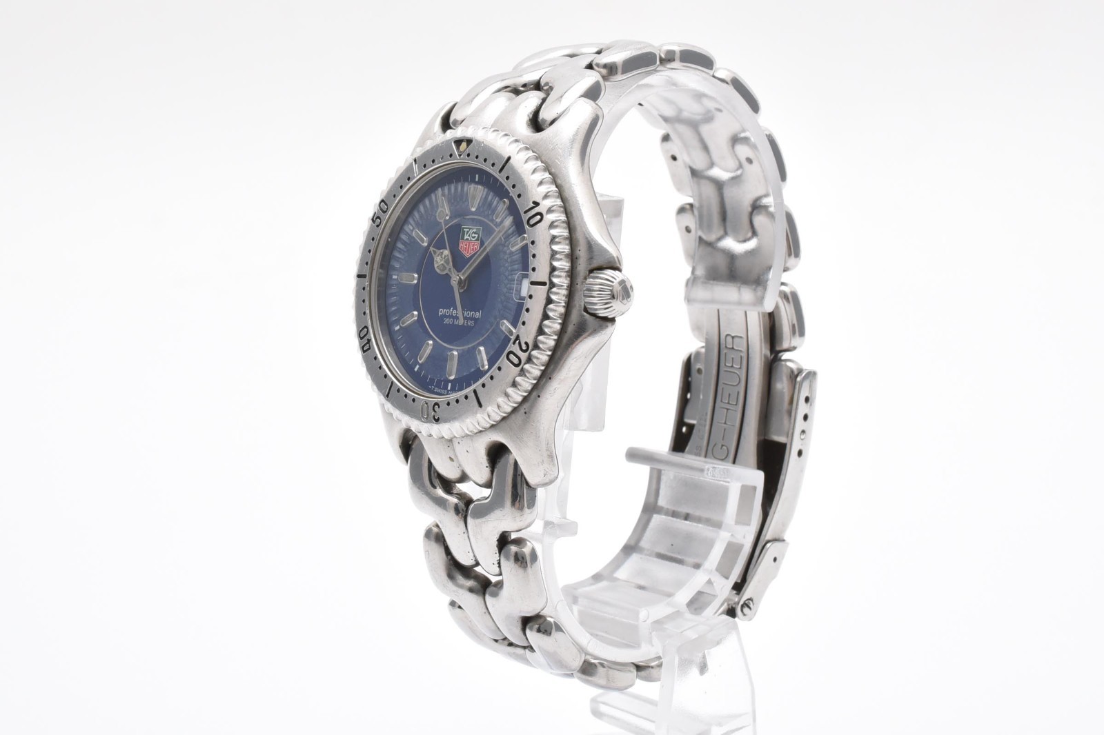 [Near MINT] TAG HEUER S/el WG111A Navy Blue Dial Quartz Men’s Watch From JAPAN