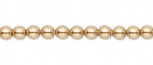 24 Bright Gold Swarovski Crystal 5810 Pearl Beads 4MM