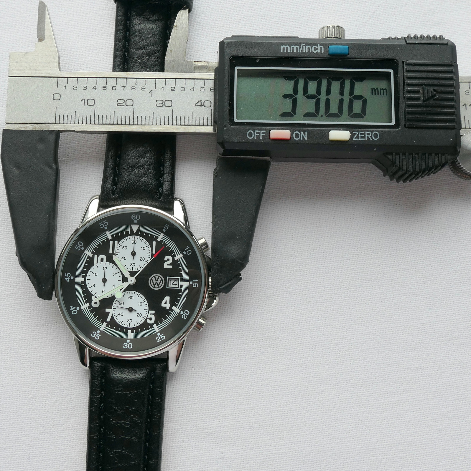 VW Volkswagen Classic Aviator Pilot Driver Sport Car Accessory Watch Chronograph