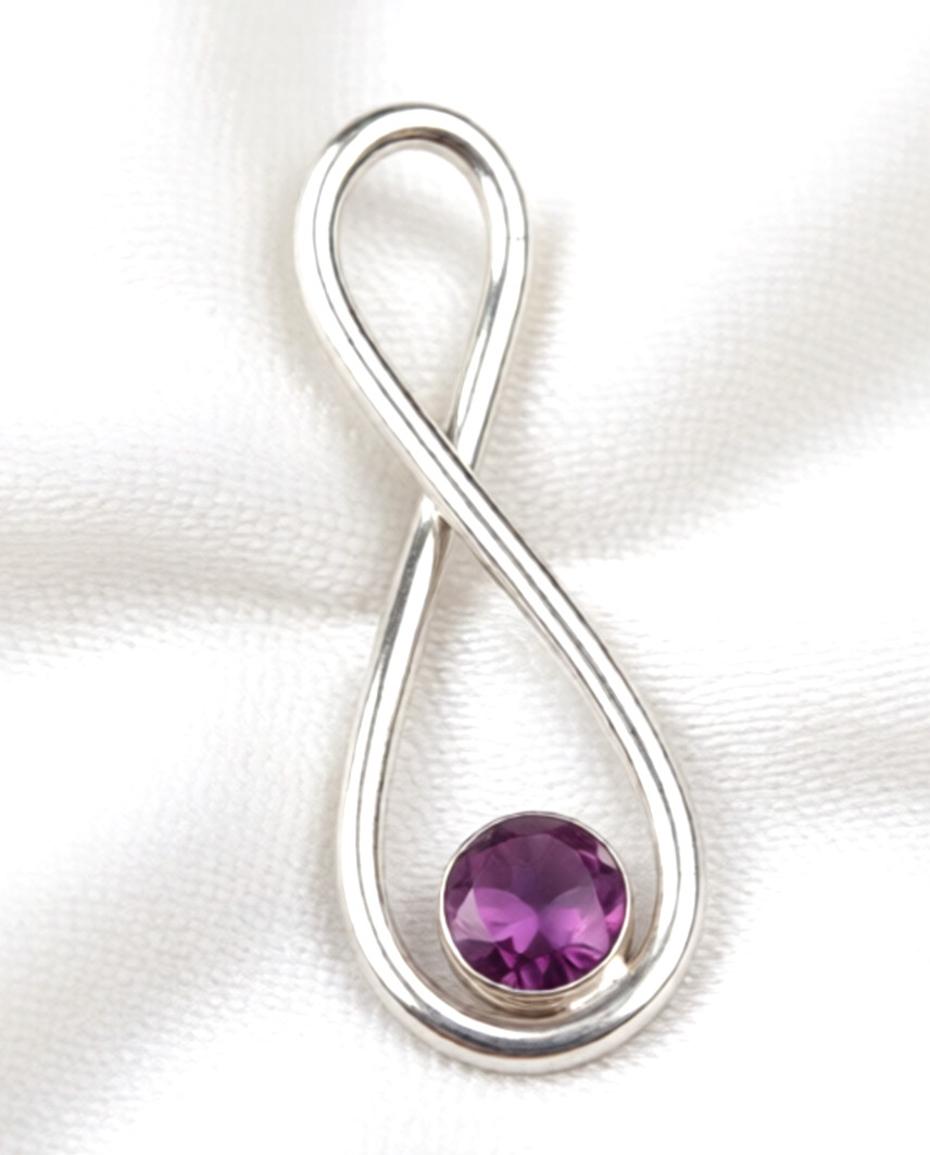 African Amethyst Gemstone Handmade 925 Sterling Silver Jewelry Pendant 1.90″