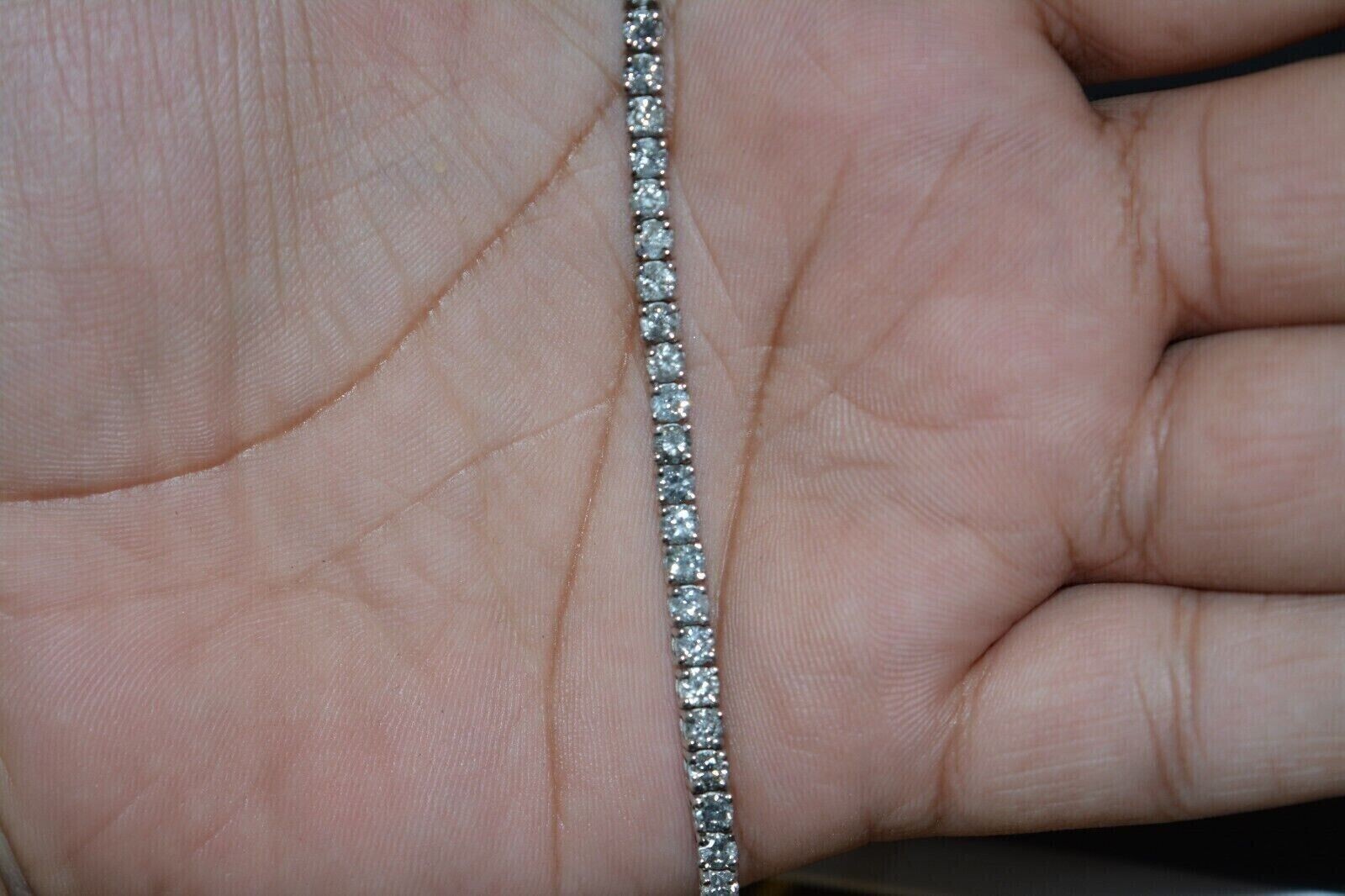 Cyber Monday Sale ! Lab Grown Diamond Round Tennis Bracelet In 14k White Gold