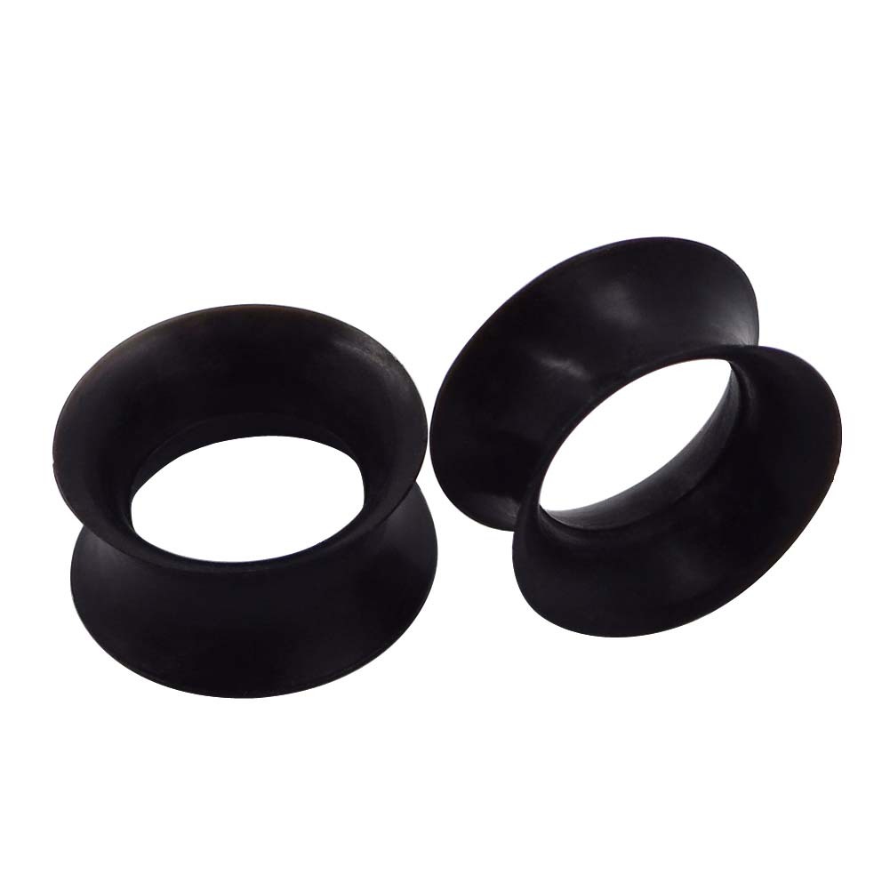 PAIR Ear Flesh Tunnels Plugs Saddle Double Flare Gauges Body Piercing Earrings