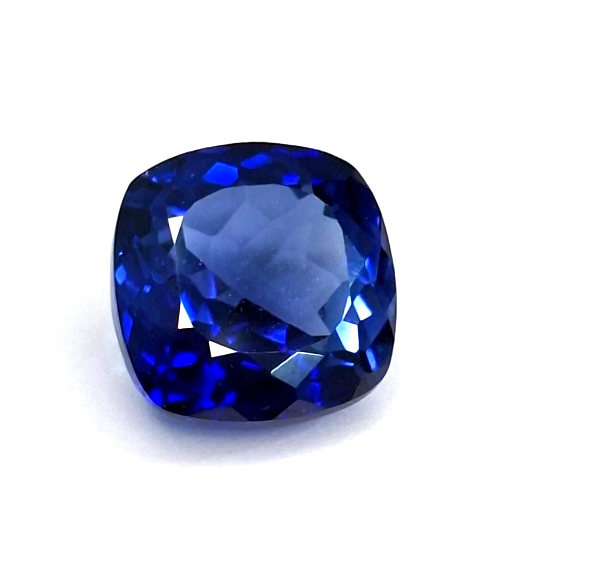 12-14 Ct Natural Real Blue Tanzanite Certified Cushion Cut Loose Gemstone