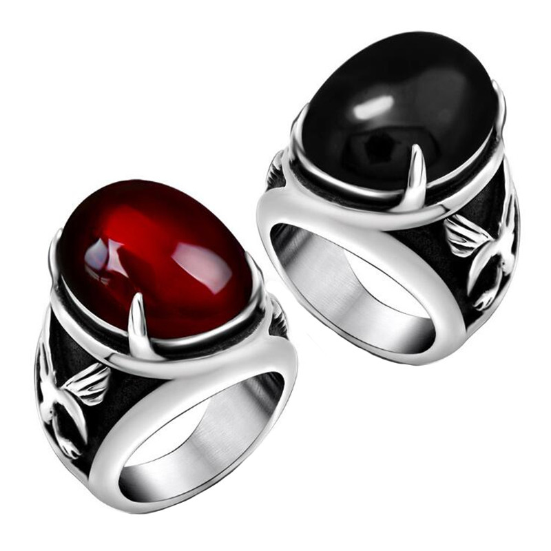 Retro Men’s Rings, Personality Domineering Trend Fashion Rings with Accessories