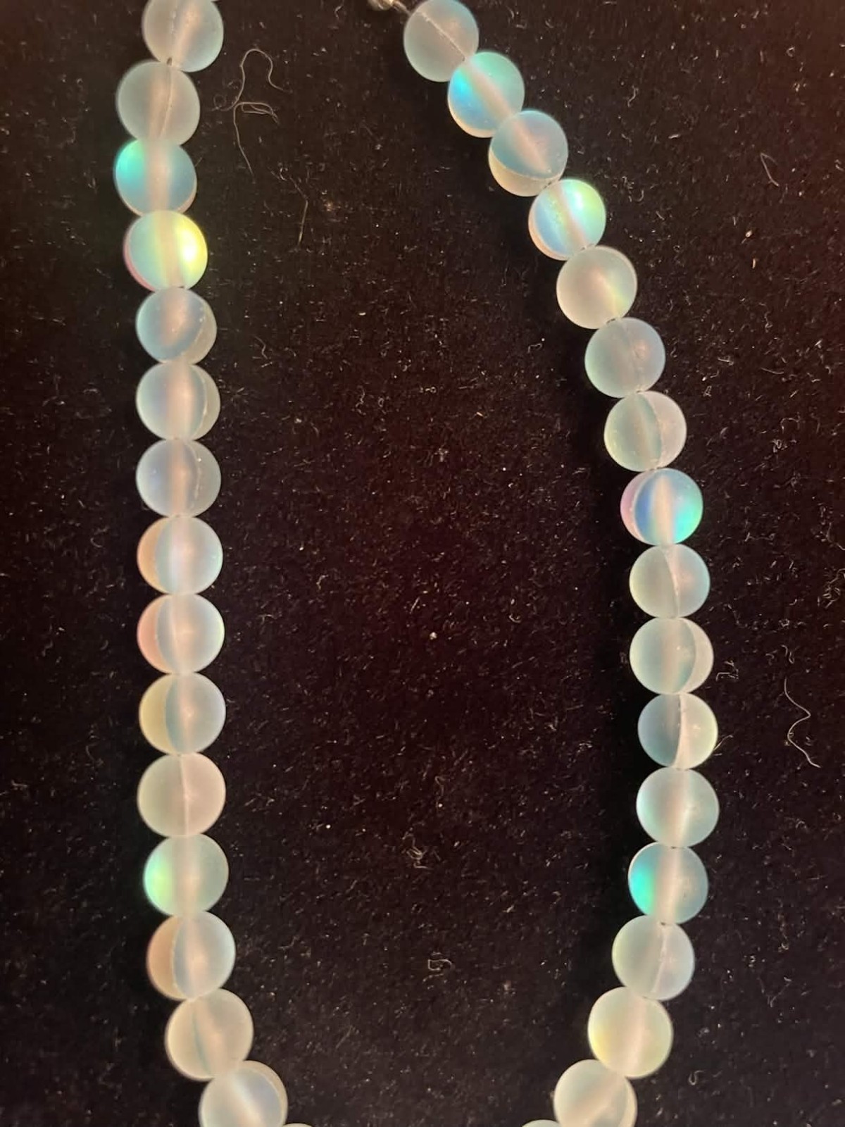 Blue Beaded Cat Charm Anklet. 10 Inches. Gift box.