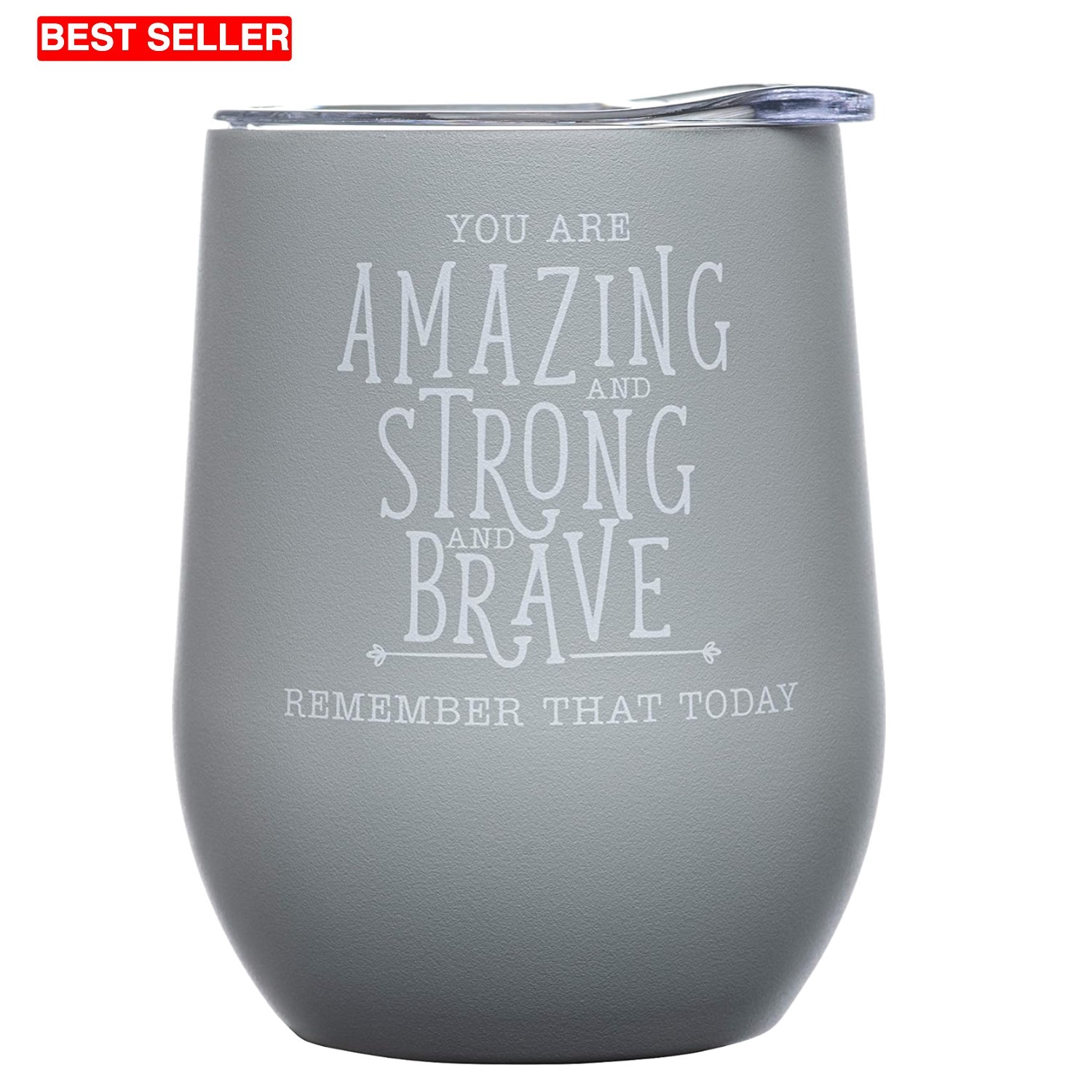 Elegant 12 oz Glacier Gray Wine Tumbler Cup with Lid – Unbreakable & BPA Free
