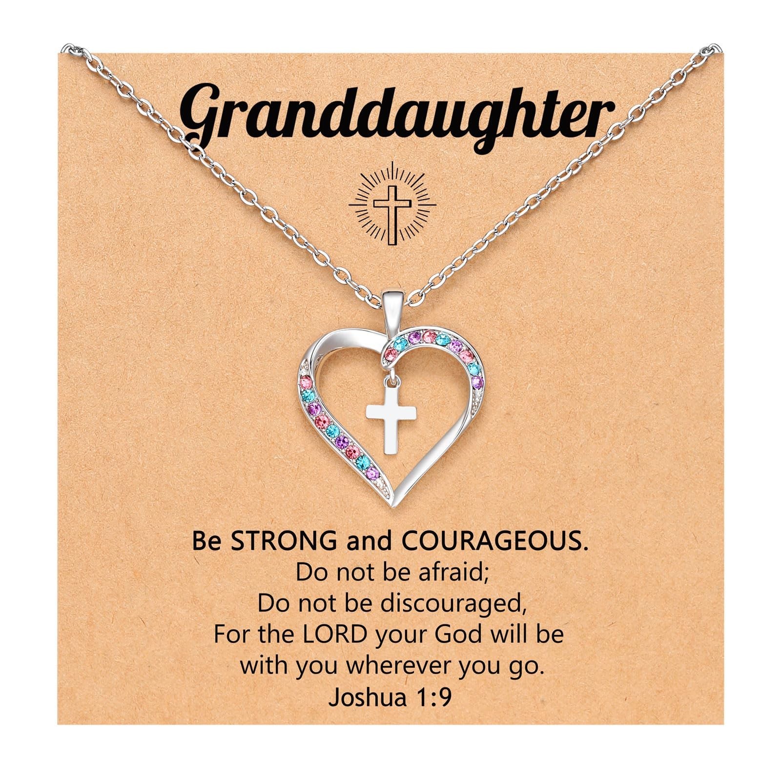 Girls Cross Necklace – Perfect Back to School, Baptism, First Communion & Gradua