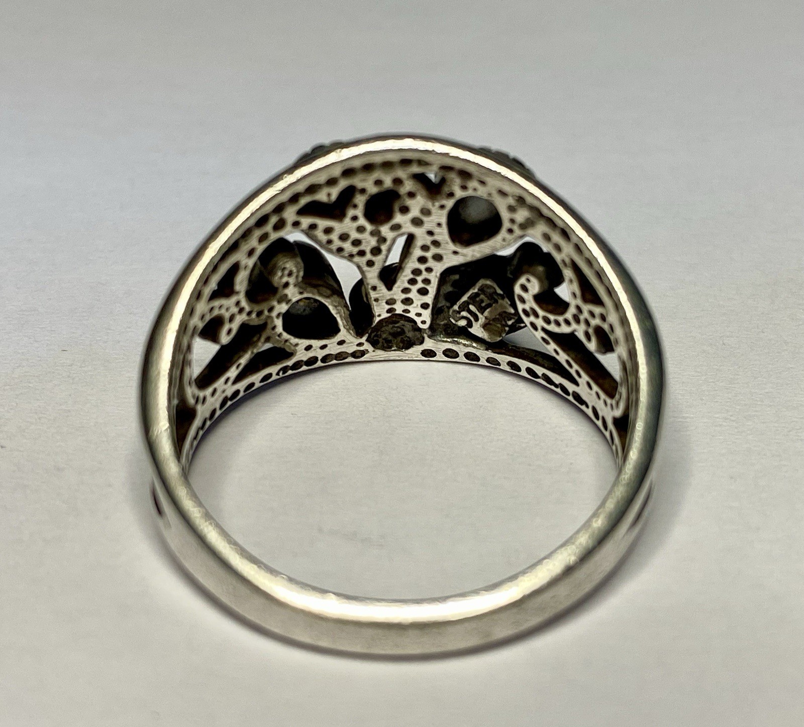 VTG 925 Sterling Silver Spiny Oyster Wheeler Manufacturing Company Ring Sz 10