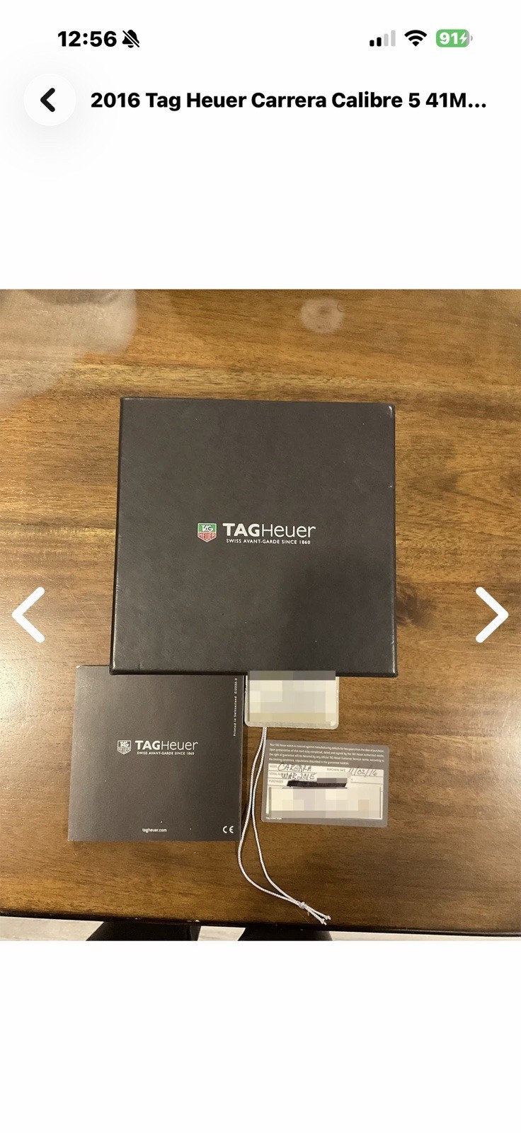 TAG Heuer Carrera Calibre 5 Auto Blue Dial Day/Date 41mm w/ Box Papers