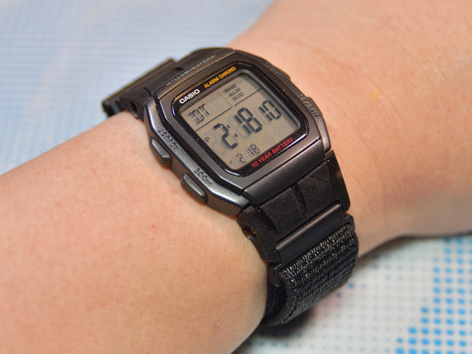 Tough Resin Strap & Band Adapter for Casio W96H Digital Watch