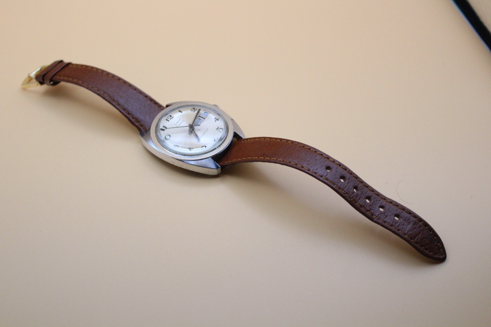 1970s Timex Electric Dynabeat Day/Date Watch Vintage Men’s Watch Very Nice Shape