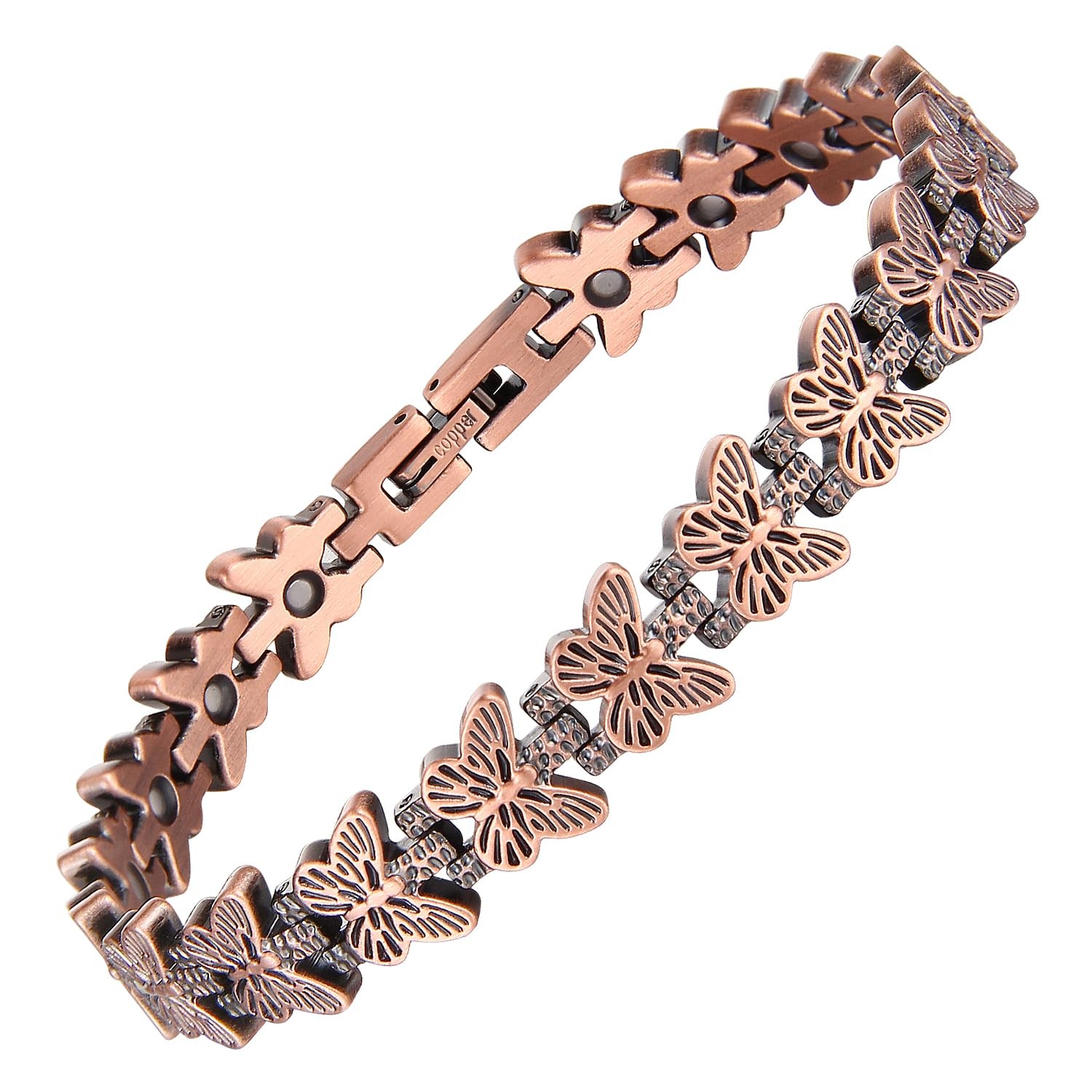 Men’s Pure Copper Magnetic Therapy Bracelet Adjustable Pain Relief Arthritis