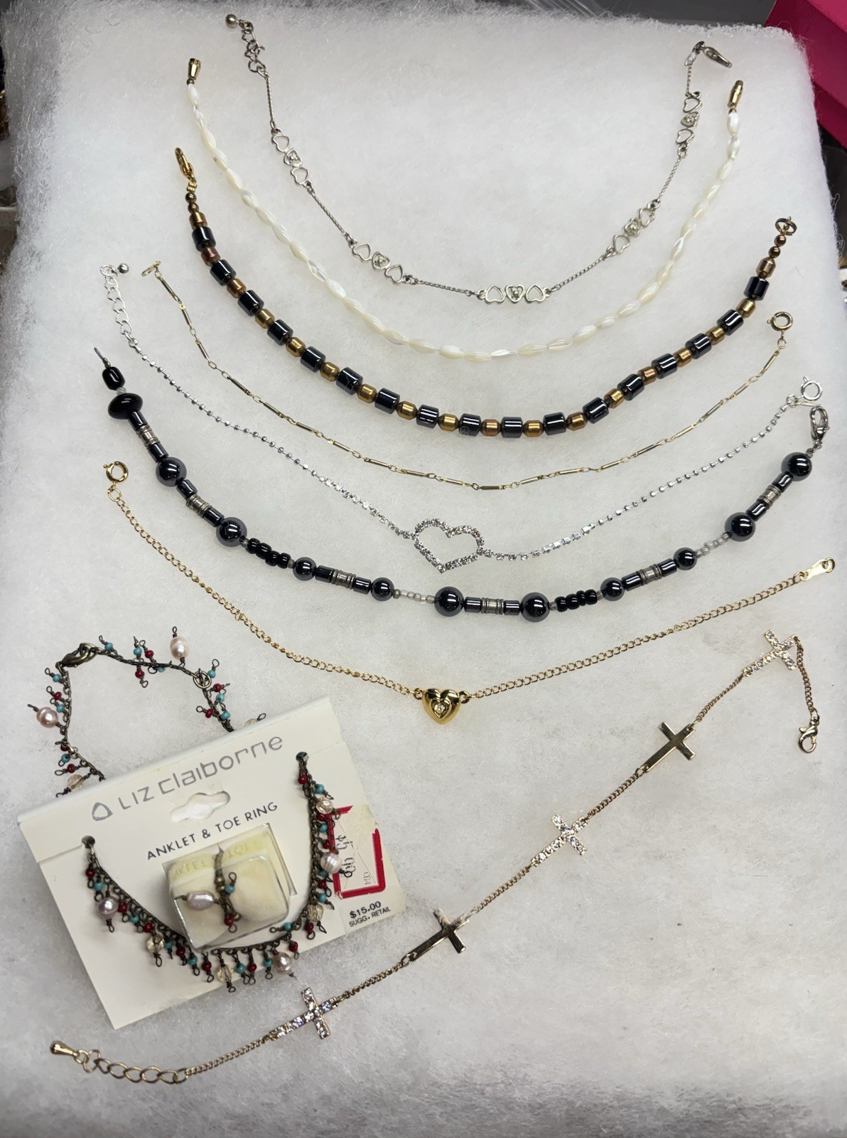 Estate Find Lot Of Ankle Bracelets X 9. 1- AVON