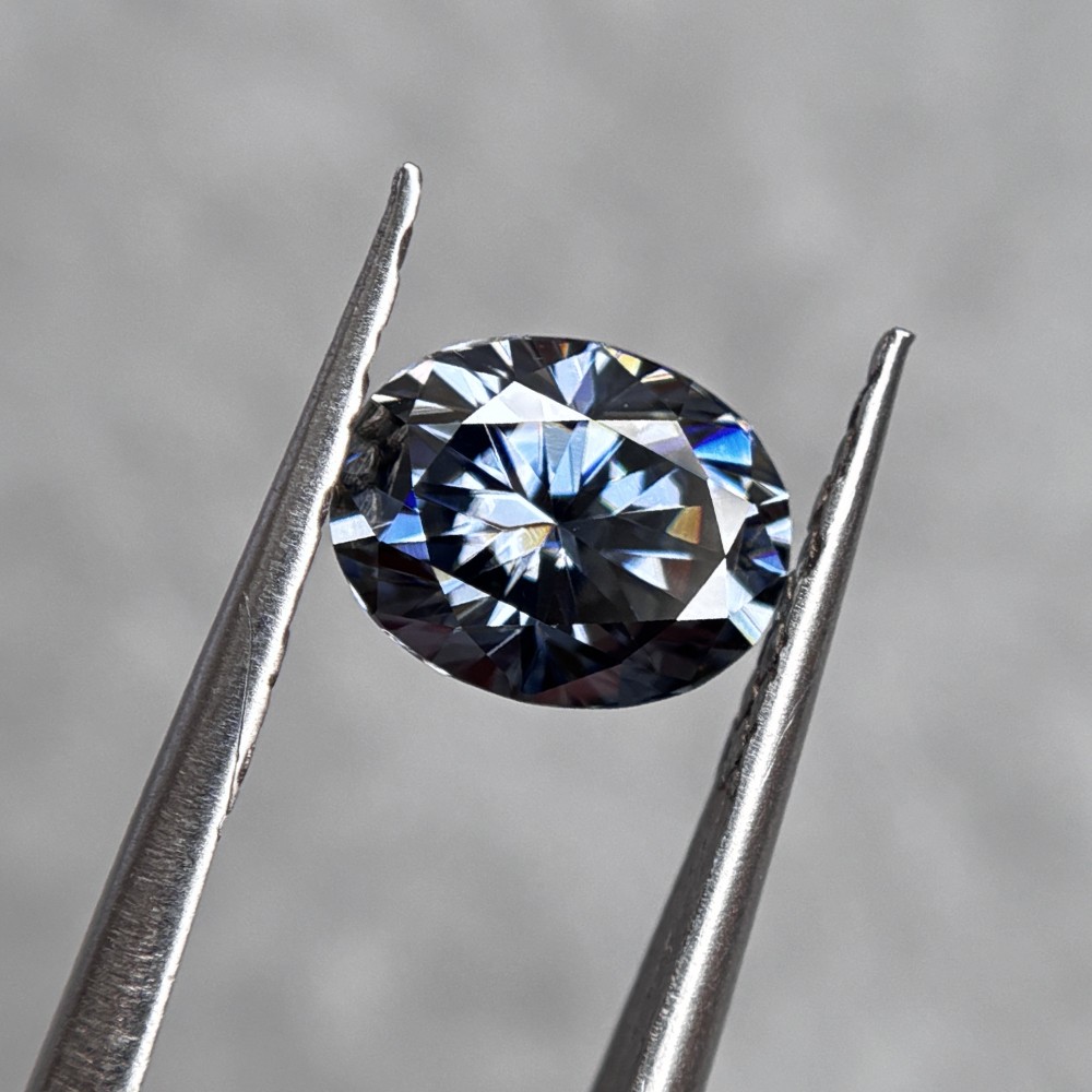 Fashion Gray Fanshion Color Loose Moissanite Oval Shaped 1PCS 2x3mm-12x16mm