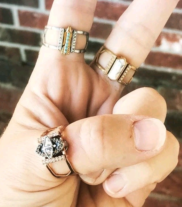 KEEP Collective GOLD RING Size M/L 7-9 Adjustable Charm Key Keeper NEW
