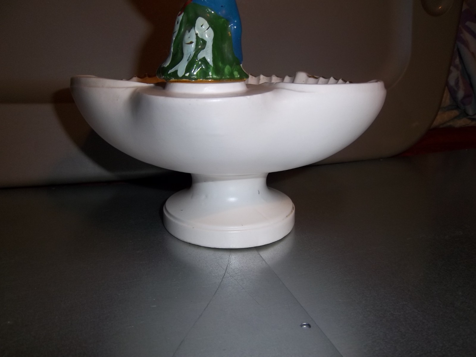 M.H. Daniels & Co. Boy Fishing In Clam Shell Jewelry Holder (No Fishing Pole)
