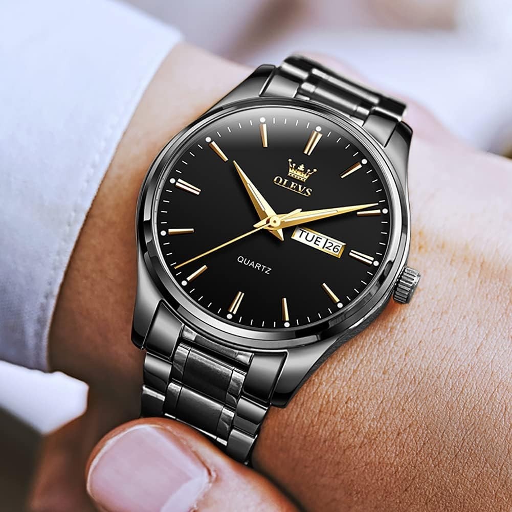Sophisticated Gold Indexed Analog Watch for Men – Quartz Precision & Style