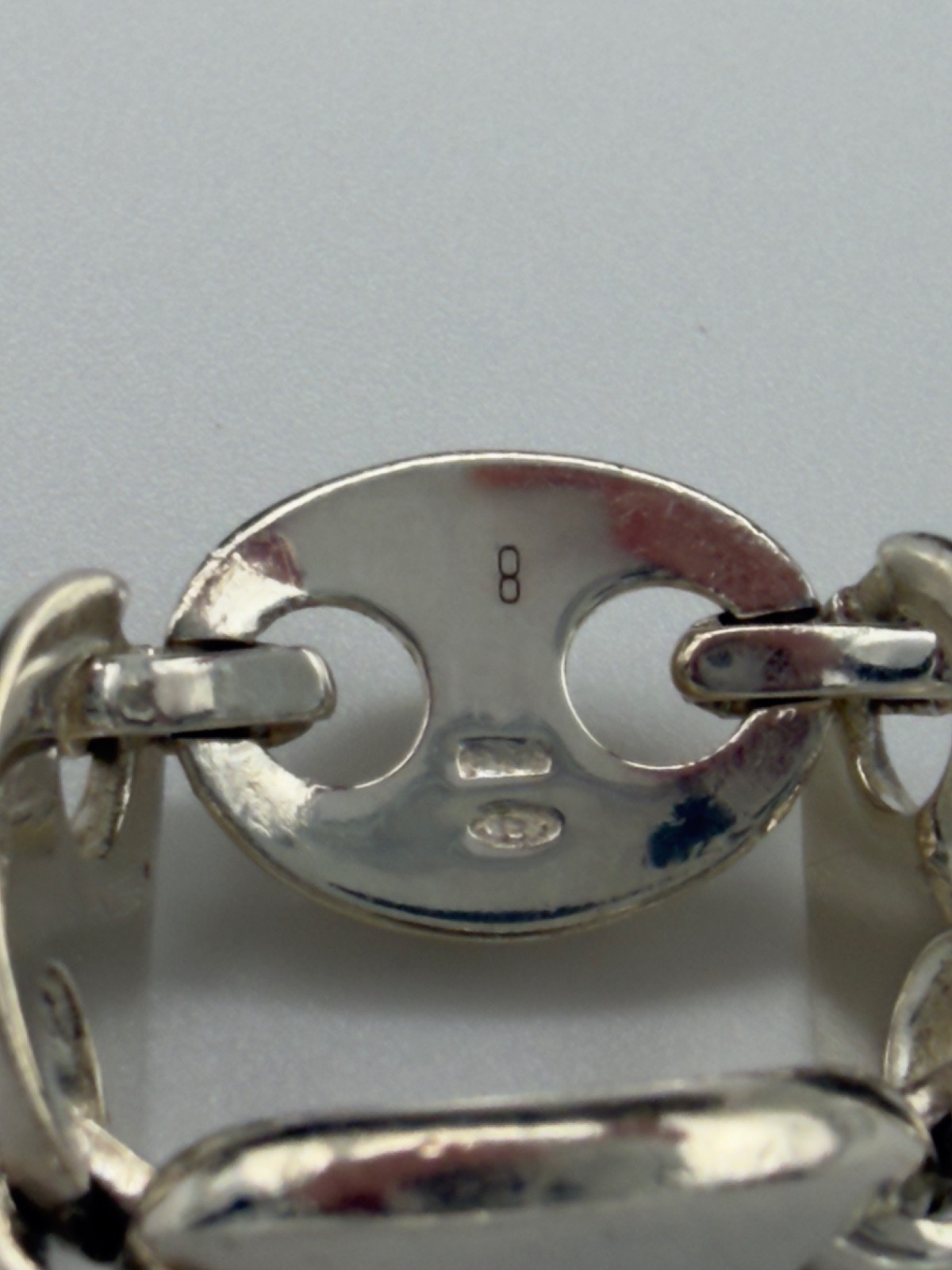 Authentic Gucci Sterling Silver 925 Marina Link Chain Ring Size 4.5 Japan Size 8