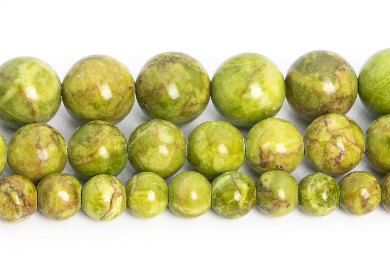 Mustard Yellow Green Magnesite Turquoise Grade AAA Round Loose Bead 6/8/10/12MM