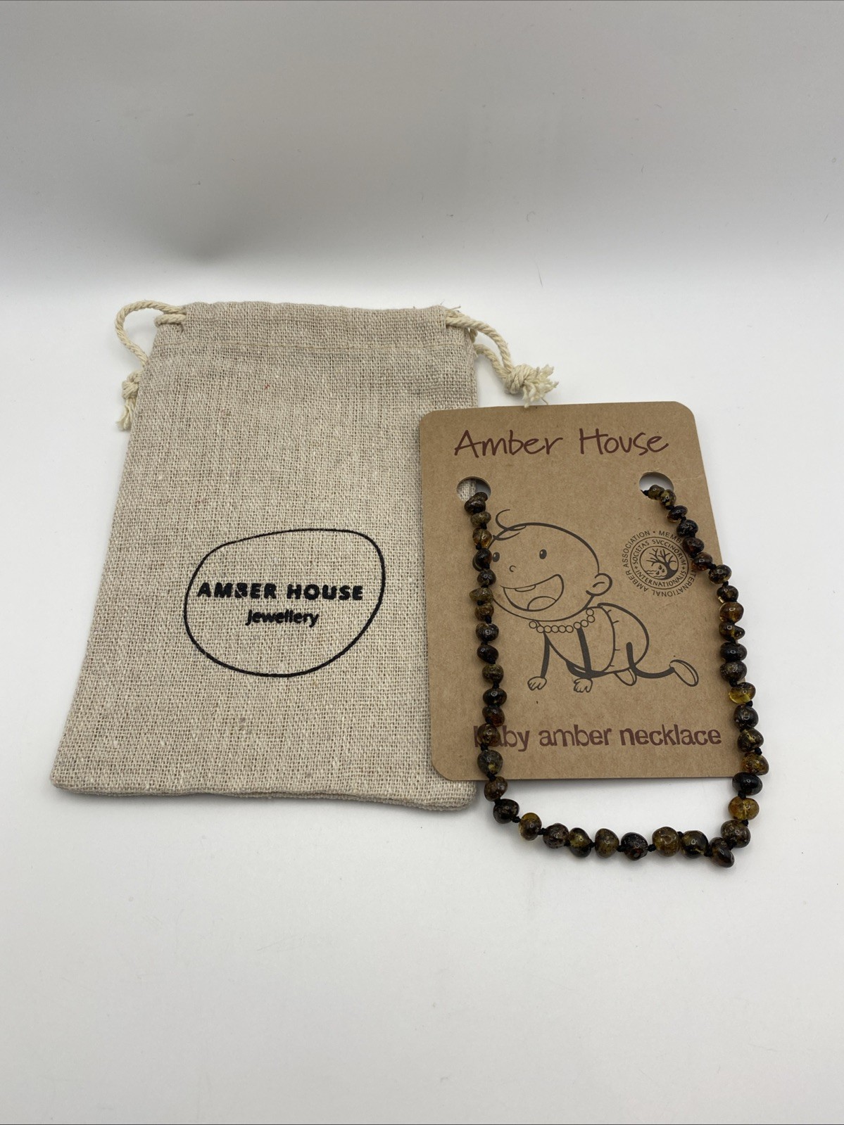 Amber House Baby Amber Necklace 32-33 cm 100% Authentic Sourced From Poland NEW