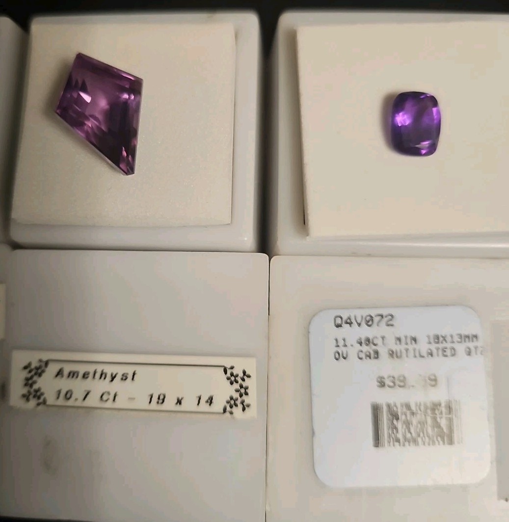 6 AMETHYST purple Loose Gemstones Several SHAPES 10.7, 7.85, 7.05, 1.1, 3.15, CT