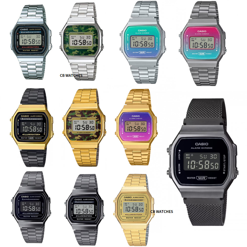 Casio Vintage Retro Classic Unisex Digital Steel A168WA A168EWGB A168WG A168WER