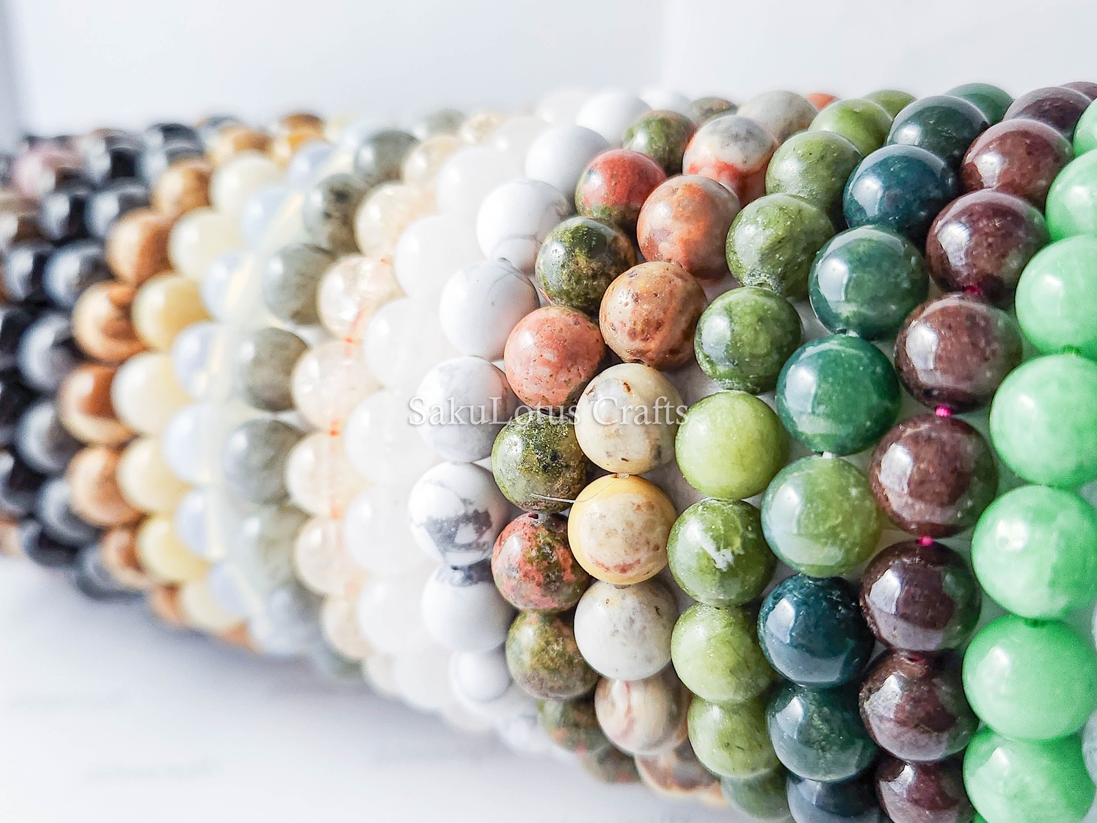 Natural Crystal Stone Stretch Bracelet 4mm 6mm 8mm 10mm Gemstone Beads DIY Stone