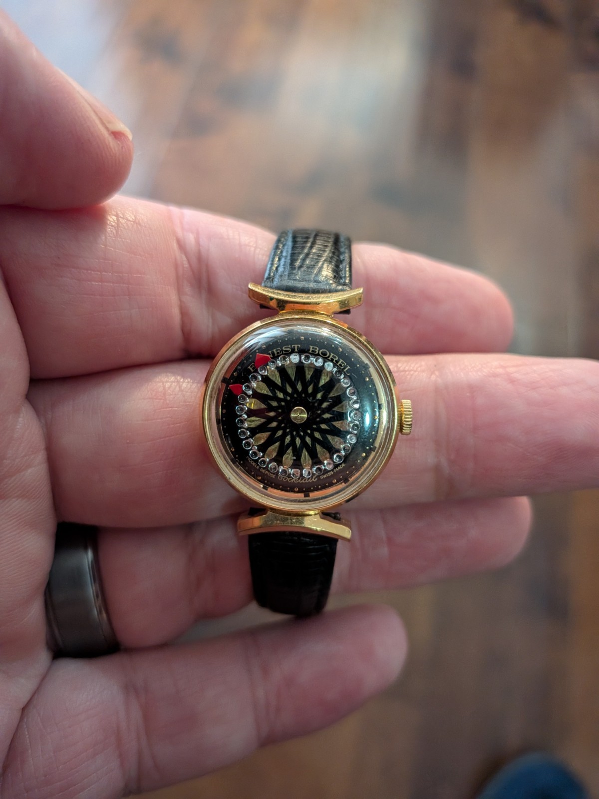 Vintage Ernest Borel Ladies Kaleidoscope Cocktail Watch. Mechanical Wind Working